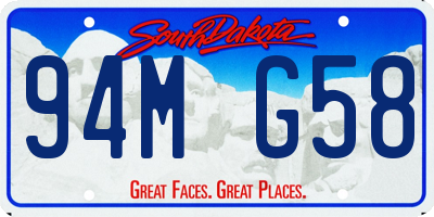 SD license plate 94MG58