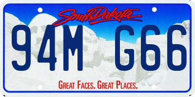 SD license plate 94MG66