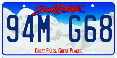 SD license plate 94MG68