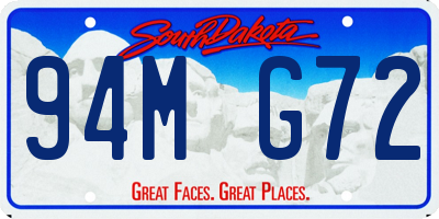 SD license plate 94MG72