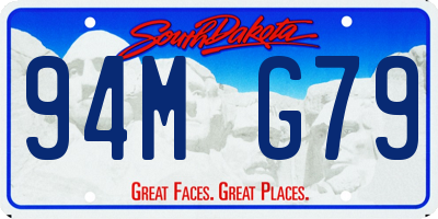 SD license plate 94MG79