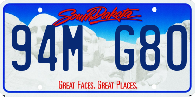 SD license plate 94MG80