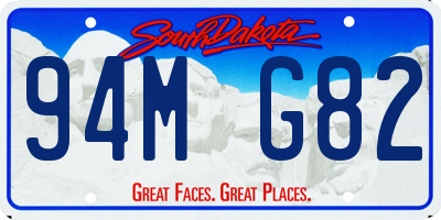 SD license plate 94MG82