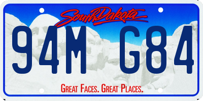 SD license plate 94MG84