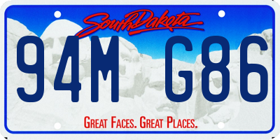 SD license plate 94MG86