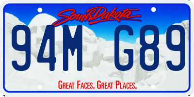 SD license plate 94MG89