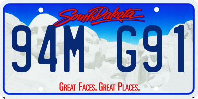 SD license plate 94MG91