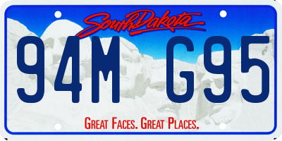 SD license plate 94MG95