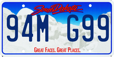 SD license plate 94MG99