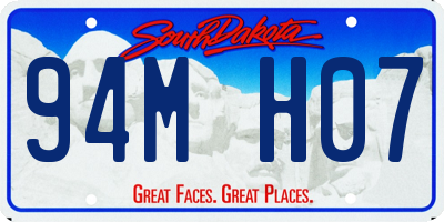 SD license plate 94MH07