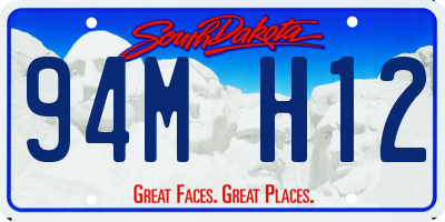 SD license plate 94MH12