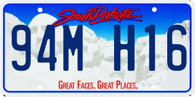 SD license plate 94MH16