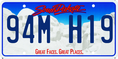 SD license plate 94MH19