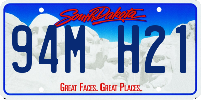 SD license plate 94MH21