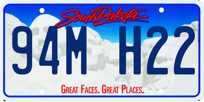 SD license plate 94MH22