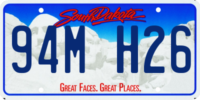 SD license plate 94MH26