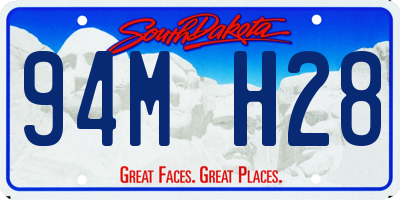 SD license plate 94MH28