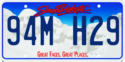 SD license plate 94MH29