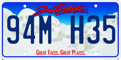 SD license plate 94MH35