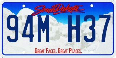 SD license plate 94MH37