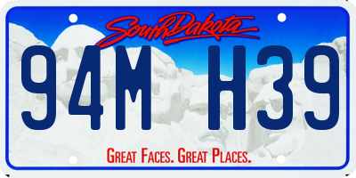 SD license plate 94MH39