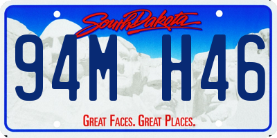 SD license plate 94MH46