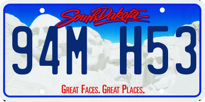SD license plate 94MH53