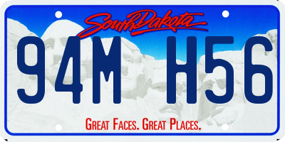 SD license plate 94MH56