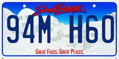 SD license plate 94MH60