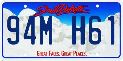 SD license plate 94MH61