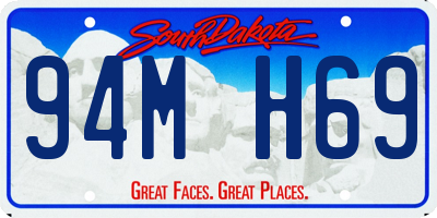 SD license plate 94MH69