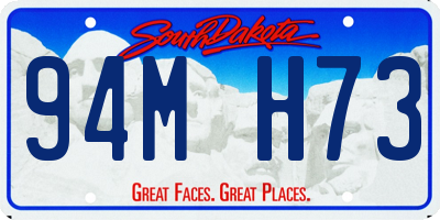 SD license plate 94MH73