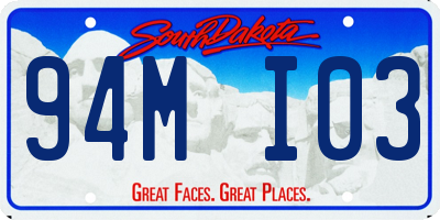 SD license plate 94MI03