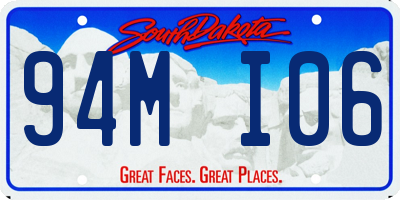 SD license plate 94MI06