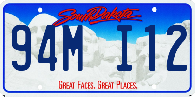 SD license plate 94MI12