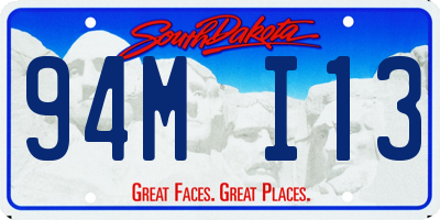 SD license plate 94MI13