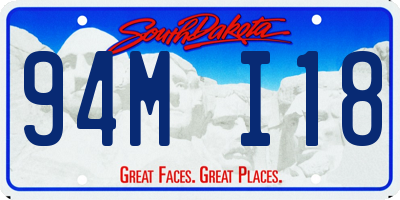 SD license plate 94MI18