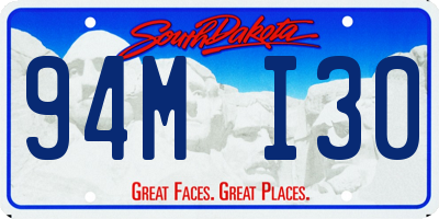 SD license plate 94MI30