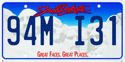 SD license plate 94MI31