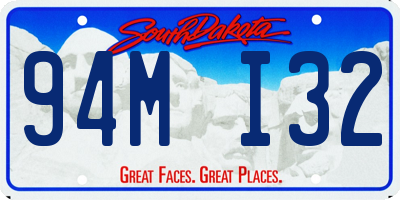 SD license plate 94MI32