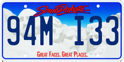SD license plate 94MI33