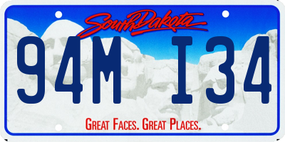 SD license plate 94MI34