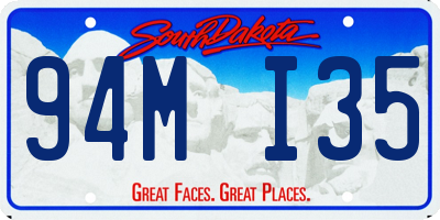 SD license plate 94MI35