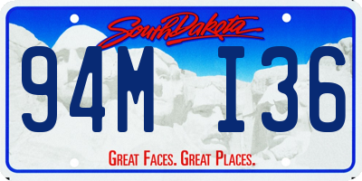 SD license plate 94MI36