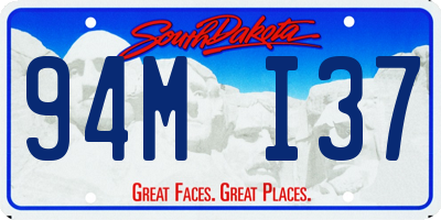 SD license plate 94MI37