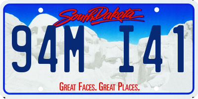 SD license plate 94MI41