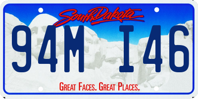 SD license plate 94MI46