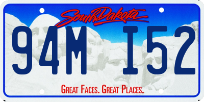 SD license plate 94MI52