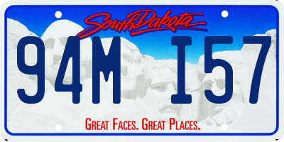 SD license plate 94MI57