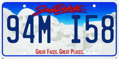 SD license plate 94MI58